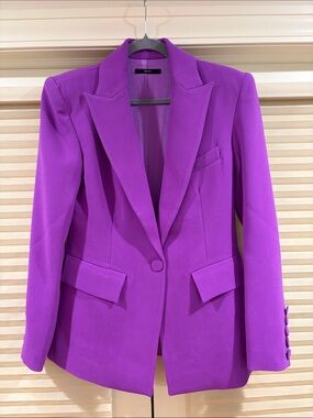 NWOT Alex Perry Vibrant Purple Single-Button Blazer, Size US 6